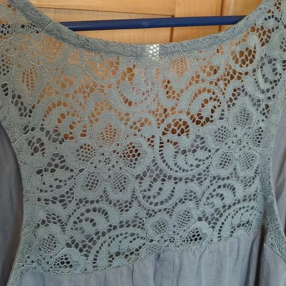 EUC Cacique Gray Lace Sleep Set - Picture 3 of 8